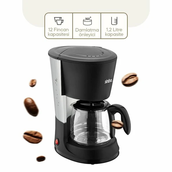 Sinbo 2&apos;si 1 Arada Filtre Kahve Ve Çay Demleme Makinesi ürün görseli