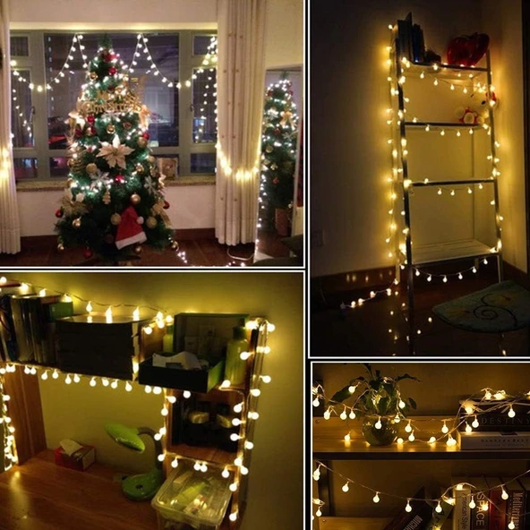 5 Metre 28 LED Gün Işığı Şeffaf Kablo Fişli  Eklenebilir Dekoratif Aydınlatma - Resim 4