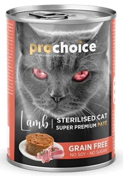 Pro Choice Somon-Kuzu-Biftek Aromalı Karışık Yetiskin Kedi Konservesi 400gr*30 Adet - Resim 3