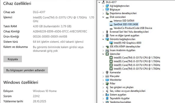 Samsung NP530U3C-A01TR Intel Core i5 3317U 4GB RAM 128GB SSD 13.3” HD (İKİNCİ EL) - Resim 5