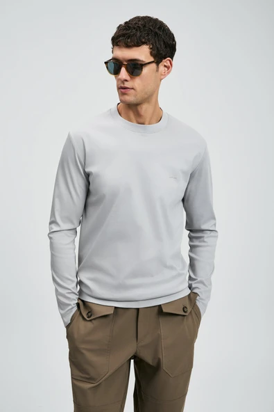 Lufian 112020056 Vıctor Uzun Kollu Tişört Erkek T-Shirt - Resim 5