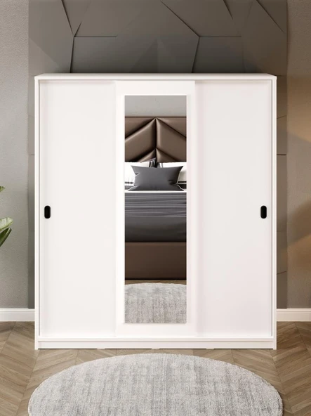 Kuzeylife Serena Aynalı Kayar Kapak Gardırop - Resim 2