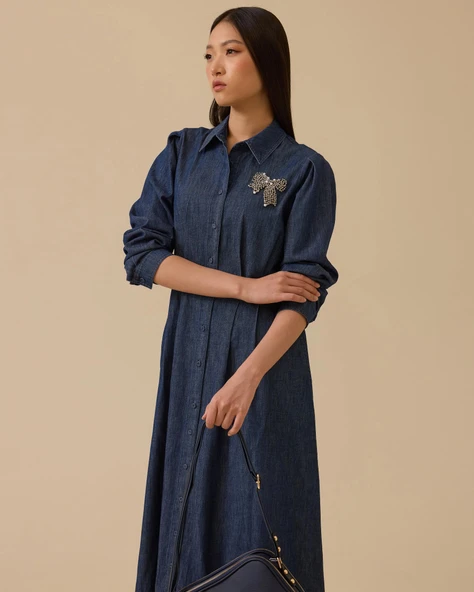 10002522211001 SCL JEAN ELBİSE - Resim 5