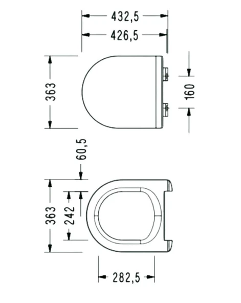 Serel Purity Asma Klozet (PR10) + Blaze Slim Yavaş Kapanan Kapak 2'li Set - Resim 7