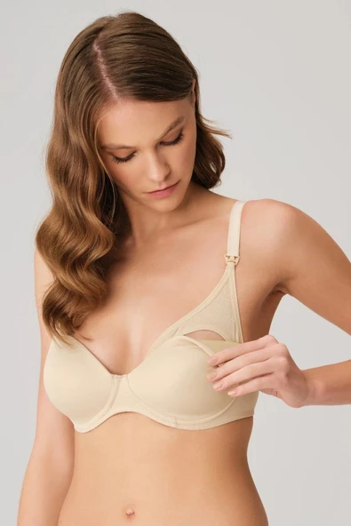 MDB Balensiz Lohusa Önden Açılan Yumuşak Süngerli Ten Emzirme Sütyeni ürün görseli 1