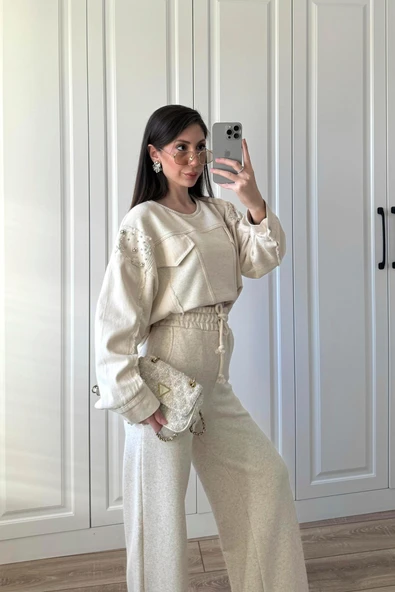 50679 FAST PERRY ZARA SWEAT PANTOLON TAKIM - Resim 4