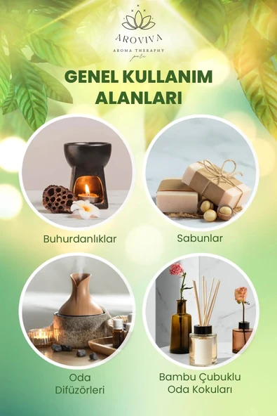 Hindistan Cevizi Oda Kokusu 3'Lü Set- Doğal Esansiyel Uçucu Yağ, Difüzör Esansı, Buhurdanlık Yağı - Resim 2