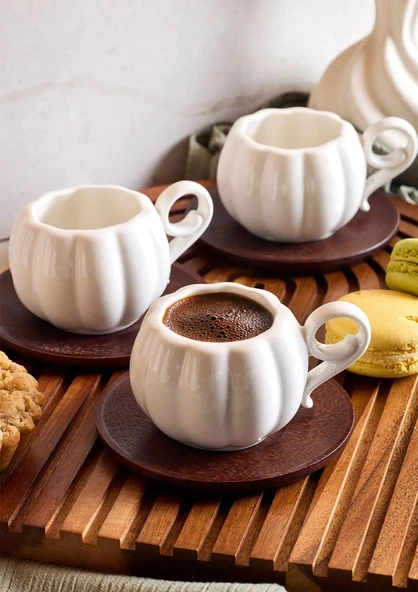 Dark Lotus Porselen Kahve Fincanı Seti - 90 ML, 6 Kişilik ürün görseli