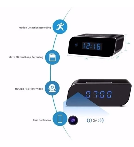 4k Wifi Gizli Kamera Bebek Bakıcı Kamera 1080p Masa Üstü Sesli Kayıt - Resim 3