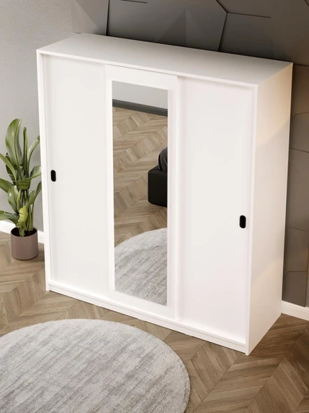 Kuzeylife Serena Aynalı Kayar Kapak Gardırop - Resim 4