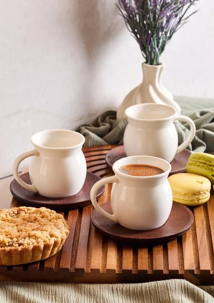 Dark Retro Porselen Kahve Fincanı Seti - 90 ML, 6 Kişilik ürün görseli