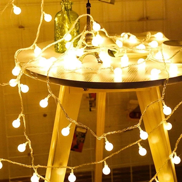 5 Metre 28 LED Gün Işığı Şeffaf Kablo Fişli  Eklenebilir Dekoratif Aydınlatma - Resim 5