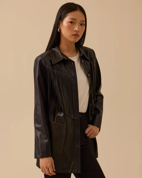 10002421111026 SCL DERİ CEKET - Resim 3