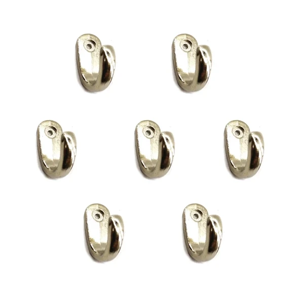 Büyük Tekli Fincan Askı, Dekor Askısı - Nikel, 100 Adet, 12x23x30 Mm - Resim 2