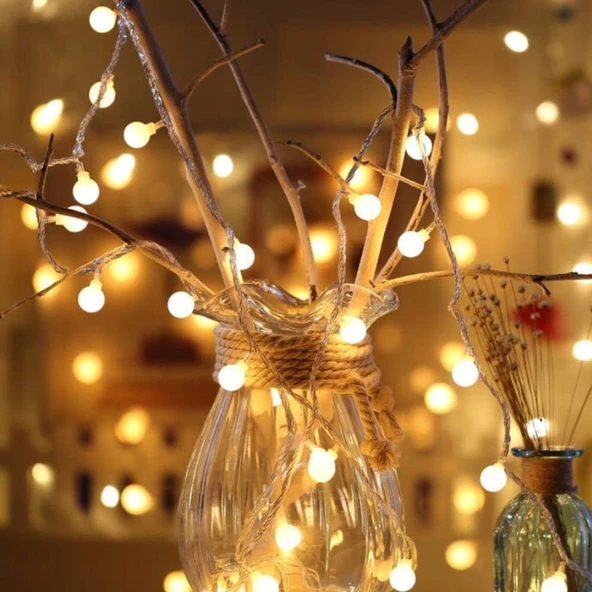 5 Metre 28 LED Gün Işığı Şeffaf Kablo Fişli  Eklenebilir Dekoratif Aydınlatma - Resim 6