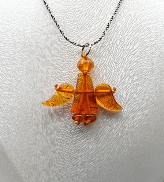 Kehribar Melek Kolye sk000149 - Resim 2