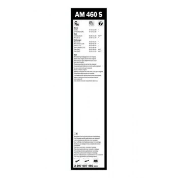 Vw Silecek Süpürgesi Ön Takım - 119319 (530 X 475 Mm) (muz Tip) - Bch 3397007460 - Resim 1