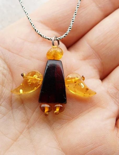 Kehribar Melek Kolye sk000151 ürün görseli 1