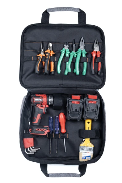 Elektronikçi Takım Çantası Çok Gözlü, Su Geçirmez, Dayanıklı Omuz Askılı Alet Çantası - Resim 6