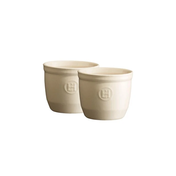 Emile Henry Fırın Kabı Ramekin No.8 2´li Set Ekru/Clay 0,17 Lt Ç:8,5 - Y:7 cm ürün görseli