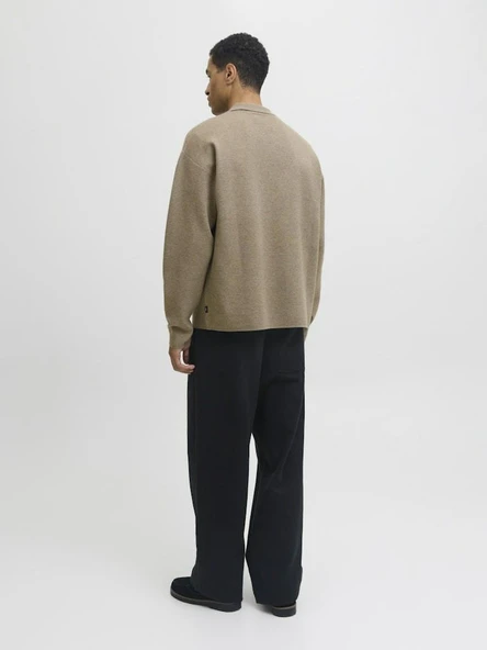 Jack Jones Blabradfort Relax Fit Polo Yaka Erkek Kazak 12285374 - Resim 5