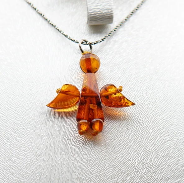 Kehribar Melek Kolye sk000150 - Resim 2