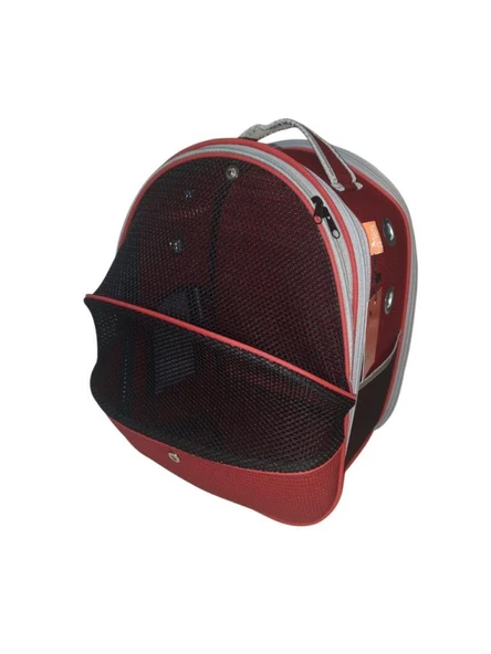 La Vista Yırtılmaz Fileli Paris Kedi, Küçük Köpek Sırt Taşıma Çantası Kırmızı 32-26-40cm ürün görseli