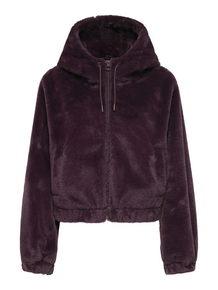 Only Jdy Yola Faux Fur Hood Kadın Ceket 15359329 - Resim 6