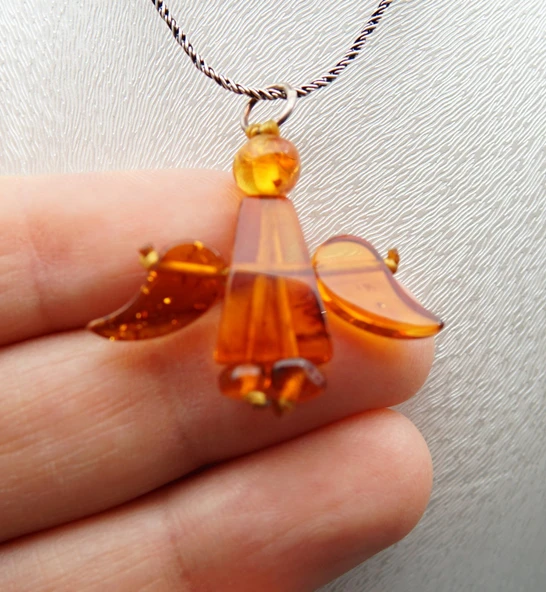 Kehribar Melek Kolye sk000149 - Resim 3