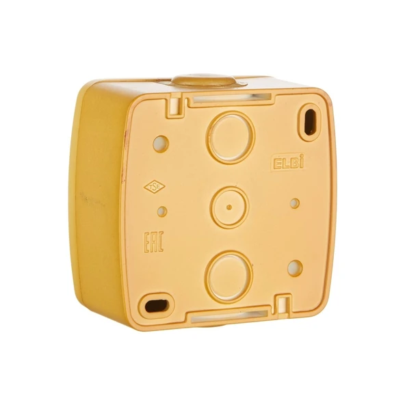 4 Adet Sıva Üstü Kayın Ahşap Renkli Komütatör İkili Anahtar Alsu / Elbi - Resim 2