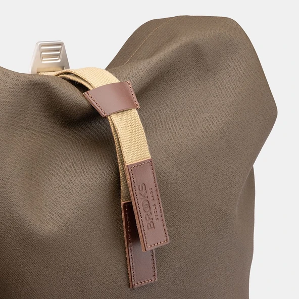 Brooks Pickwick Cotton Canvas Sırt Çantası Moss Kahverengi 26LT - Resim 5