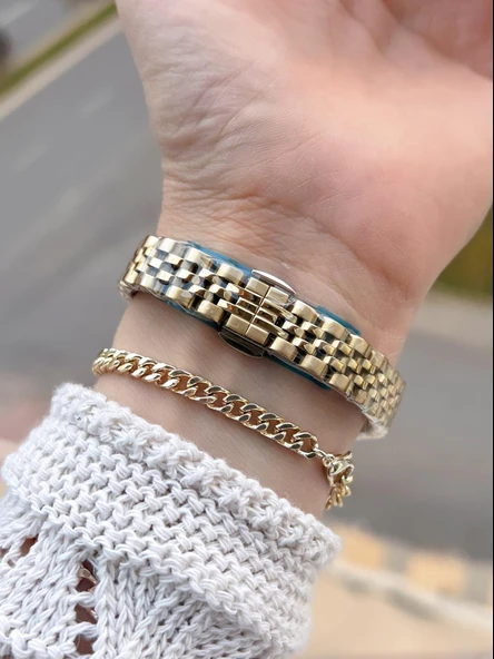 Ferrucci Vintage Mini Çelik Kordon 2 Yıl Garantili Yeni Sezon 30 Mt Suya Dayanıklı Kadın Kol Saati B.03412.M05 - Resim 3