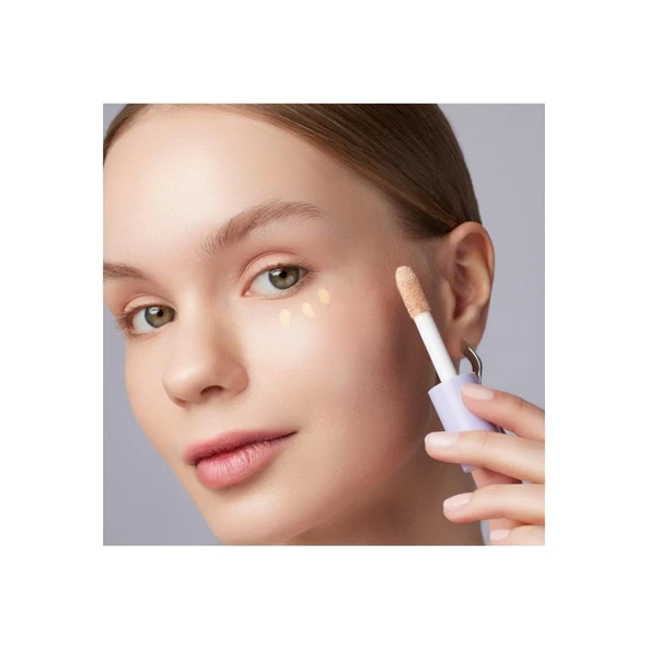 Eye Cream + Hydrating Satin Concealer 63 – Jel Formüllü, Yüksek Kapatıcı ve 24 Saat Nemlendirici Aydınlatıcı, 4.3 ml - Resim 4