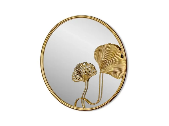 LAMEDOR GINGKO LEAF CIRCLE AYNA GOLD 60X60 CM ürün görseli