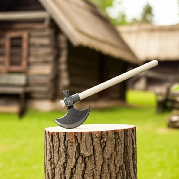 Kayı (ıyı) Damgalı Nacak, Ay Balta – Çekiç Başlı, Küçük Boy, Ahşap Saplı 40 Cm ürün görseli 1