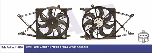 Opel Fan Motoru - Fan Motoru - Kal 418200 ürün görseli