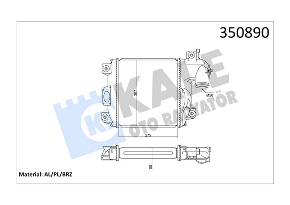 Japon Turbo Radyatörü - 275x307x50 - Kal 350890 ürün görseli