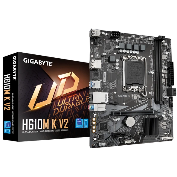 GIGABYTE H610M K V2 D5 4800Mhz M.2 HDMI/DP MATX 1700P ürün görseli 1