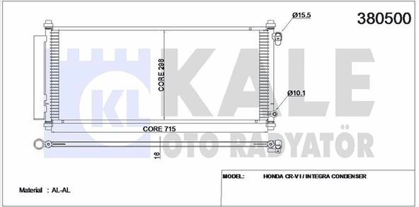 Japon Klima Radyatörü - 558x311x16 - Kal 380500 ürün görseli