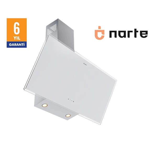 NARTE-H20190W 90CM BEYAZ CAM EĞİMLİ DAVLUMBAZ - 6 YIL GARANTİLİ - Resim 3