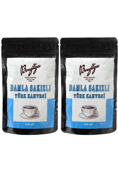 Brezilya Kuru Kahveci Atilla Pak Damla Sakızlı Türk Kahvesi 200 gr x 2 Adet ürün görseli