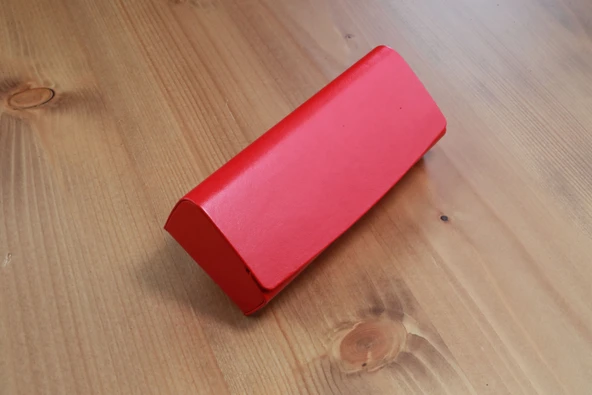 ModaTüm Gözlük Kutusu -Süper Suni Deri Model Kırmızı- - Resim 4