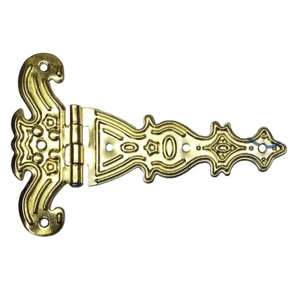 Dekoratif, Sac Tek Kuyruklu Menteşe - 69x102 Mm, Büyük, Sarı, 1 Adet ürün görseli