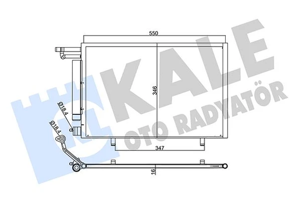 Ford Klima Radyatörü - Klima Radyatörü - Kal 357855 ürün görseli
