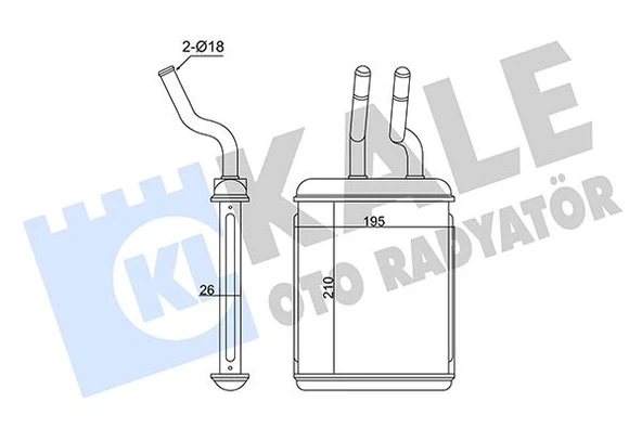 Fiat Kalorıfer Radyatörü - (borulu) [brazıng Al/al] [210x195x26] - Kal 358560 ürün görseli 1