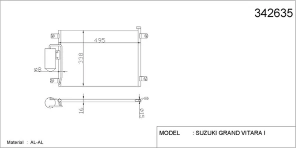 Japon Klima Radyatörü - 456x340,8x16 - Kal 342635 ürün görseli