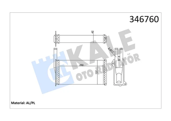 Ford Kalorıfer Radyatörü - Kalorıfer Radyatörü - Kal 346760 ürün görseli