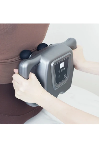 Glr Wnk-569 Dijital Ekranlı Güçlü Masaj Tabancası - 8 Başlıklı  99 Hız Ayarı - Resim 5