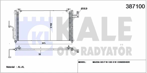Japon Klima Radyatörü - 603x334,3x18 - Kal 387100 ürün görseli