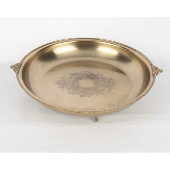 Mikasa Moor Pirinç İşlemeli YuvarlakTepsi 35x7cm ürün görseli